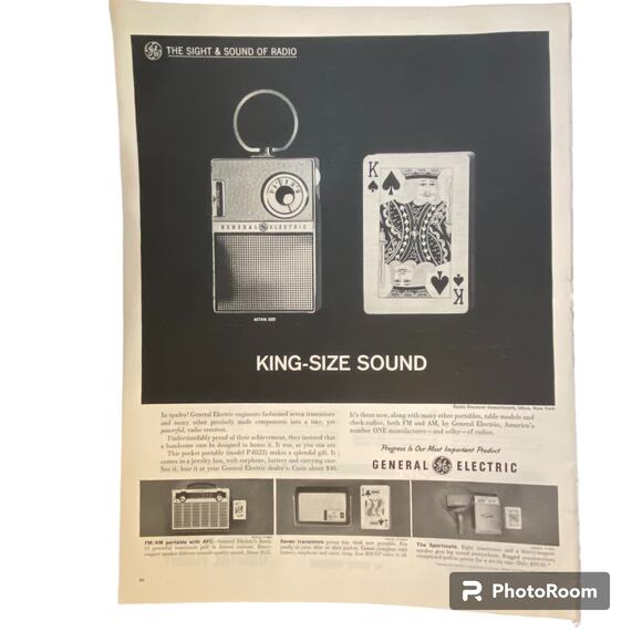 Vtg General Electric Radio Print Ad Sunny Brook May 11 1962 Frame Ready